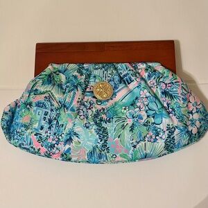LILLY PULITZER GWP EXCLUSIVE Bermuda Clutch Lilly's House Print NEW